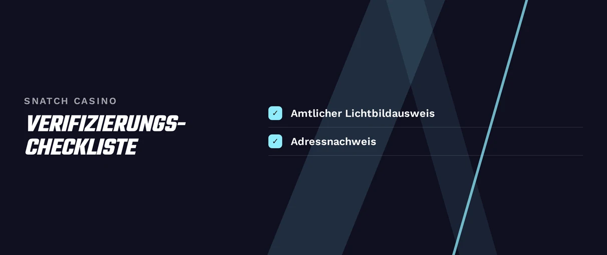 Verifizierungsdokumente bereithalten